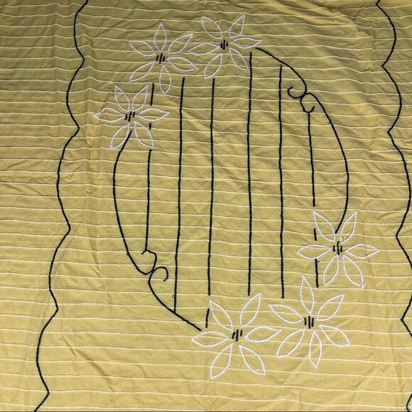 Vintage
Andrisona Chenille Coverlet Bedspread Yellow Brown White Daisy 53"x81" - Picture 13 of 14